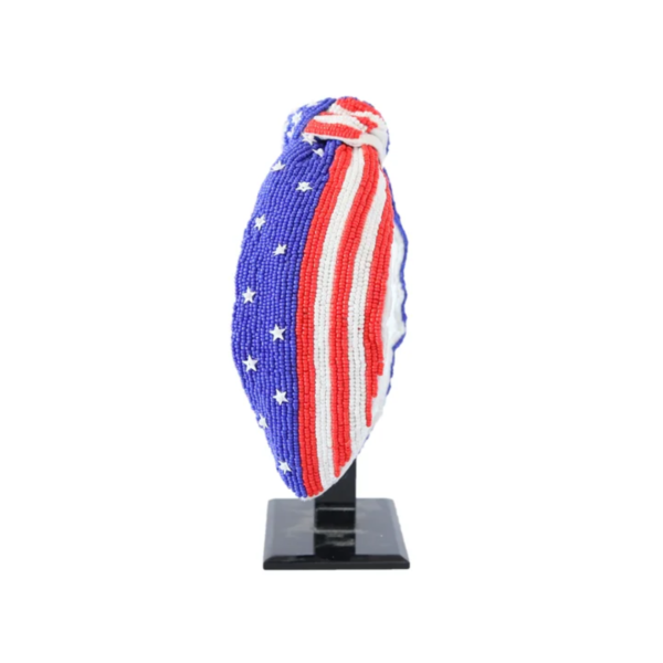 Patriotic Stripes Beaded Headband