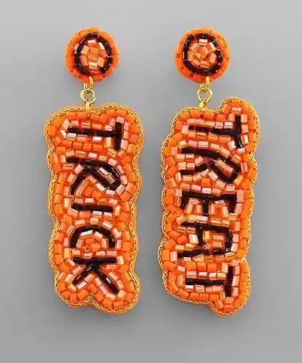 Trick or Treat Beaded Earrings