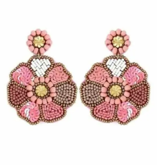 Game Day Beaded Drop Earrings