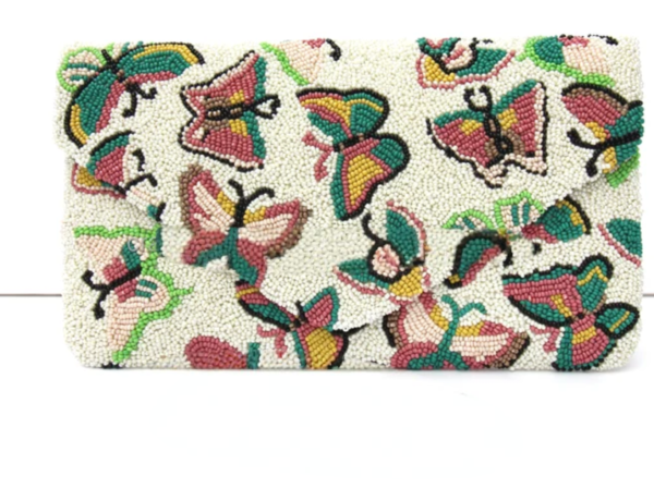 Butterfly Bliss Beaded Purse