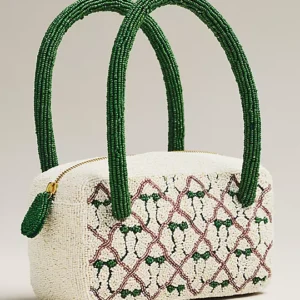 Beaded Box-Shaped Bag